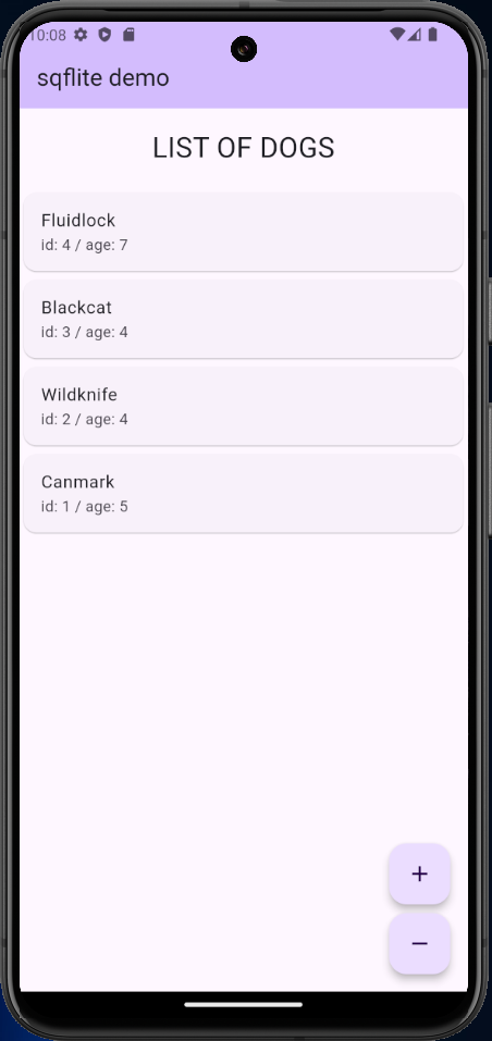 Sqlite Demo