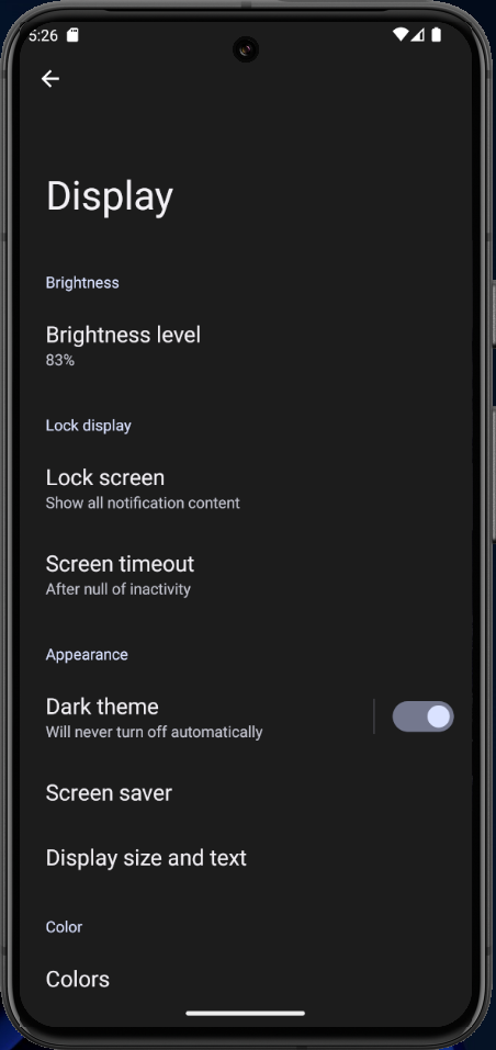 Dark mode