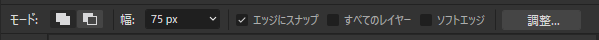 選択ブラシツールの設定